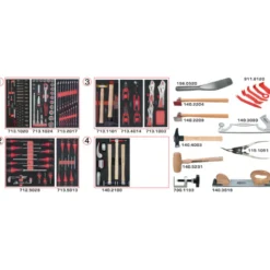 Servante ULTIMATE 5 tiroirs avec composition d'outils pour la carrosserie + 154 pièces KS TOOLS 809.5154