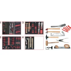 Servante ULTIMATE 5 tiroirs avec composition d'outils pour la carrosserie + 154 pièces KS TOOLS 809.5154
