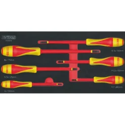 Servante Ultimate 7 tiroirs orange équipée de 45 outils isolés KS Tools - 819.7045