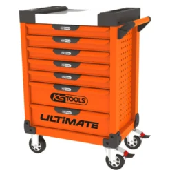 Servante Ultimate 7 tiroirs orange équipée de 45 outils isolés KS Tools - 819.7045