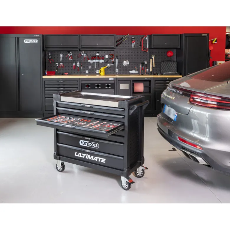 Servante ULTIMATE XL 7 tiroirs équipée de 428 outils KS Tools 825.7427