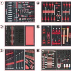 Servante ULTIMATE XL 7 tiroirs équipée de 428 outils KS Tools 825.7427