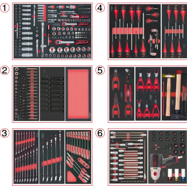 Servante ULTIMATE XL 7 tiroirs équipée de 428 outils KS Tools 825.7427