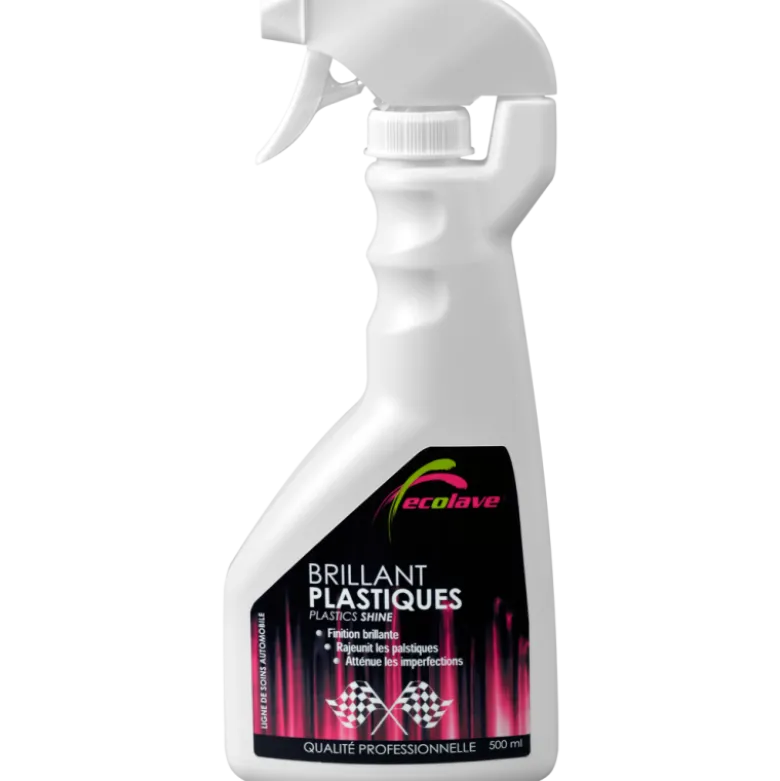 Spray brillant plastiques 500ml ECOLAVE FINI001