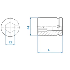 Support 3/4" À Chocs Pour Embouts 6 Pans Série 1954 King Tony - 609622M