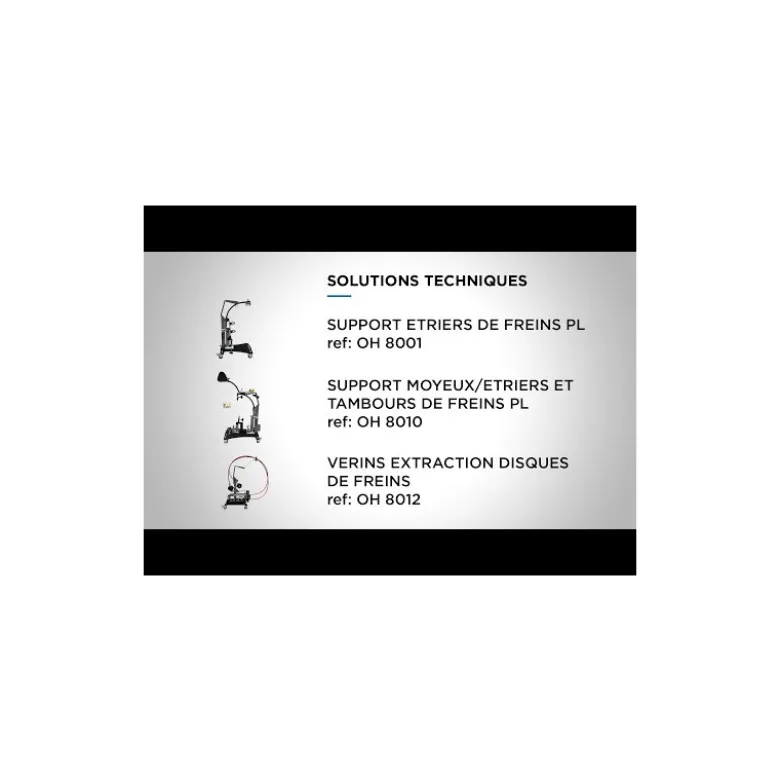 Support disques / moyeux / tambours de freins pl CLAS OH 8010