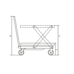 Table Élévatrice Manuelle 1000Kgs Simple Ciseaux King Tony - 9TYC11100AB
