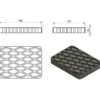 Tampon caoutchouc rectangulaire 160x120x20mm CLAS EG 1138