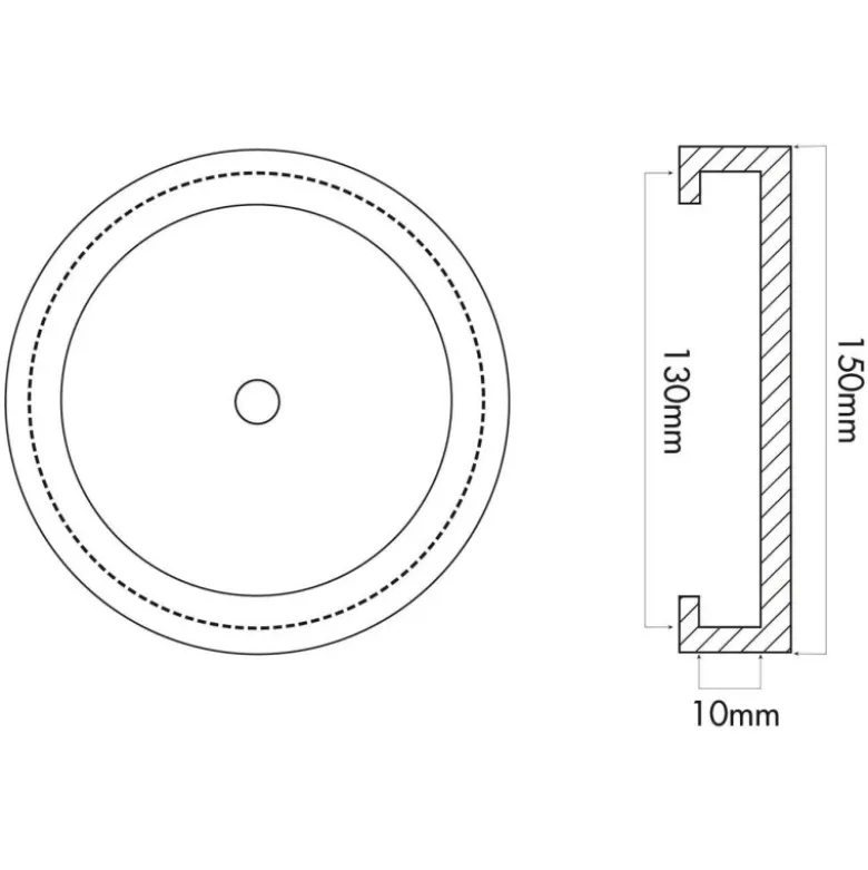 Tampon caoutchouc rond ø150x10mm CLAS EG 1149