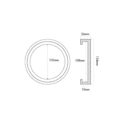 Tampon caoutchouc rond ø124x26mm CLAS EG 1141