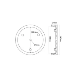 Tampon caoutchouc rond ø140x27mm CLAS EG 1145