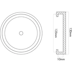 Tampon caoutchouc rond ø130x10mm CLAS EG 1148