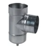 Té avec purge double paroi inox/inox pour gaz intérieur ou extérieur Ø153 à 300mm - SOVELOR