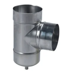 Té avec purge tubage flexible inox pour fuel intérieur Ø153 à 200mm - SOVELOR