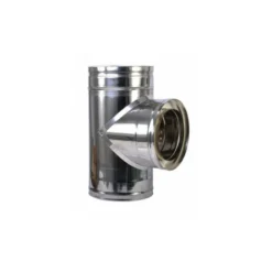 Té avec tampon tubage flexible inox pour fuel intérieur Ø153 à 200mm - SOVELOR