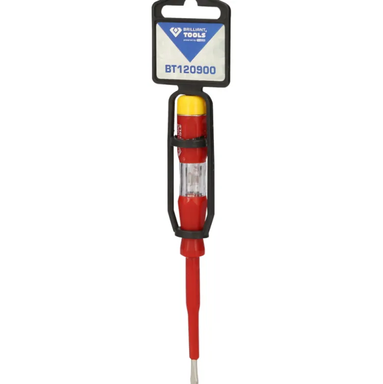 Tournevis testeur 100-500V Fente 30mm L.140mm BRILLIANT TOOLS - BT120900