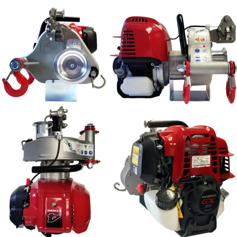 Treuil de tirage à essence GX50, force 1000 KG, avec 9 accessoires Portable Winch - PCW4000-A