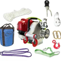 Treuil de tirage à essence GX50, force 1000 KG, avec 9 accessoires Portable Winch - PCW4000-A