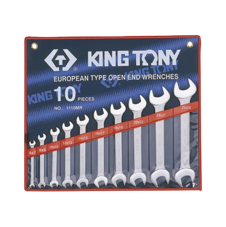 Trousse Clés À Fourches 11 Pièces 6X7 À 25X28 King Tony - 1110MR