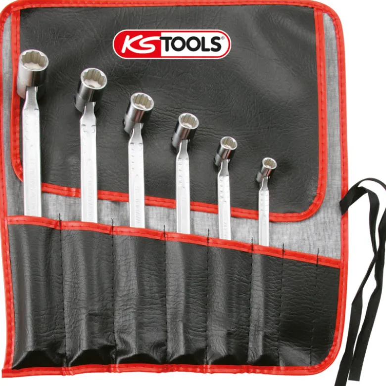 Trousse de 6 Clés à douilles articulées 12 pans KS TOOLS 517.0310