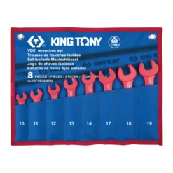Trousse De 8 Clés Fourches Isolées (10.11.12.13.14.17.18.19) King Tony - 12FVE08MRN