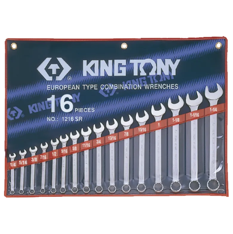 Trousse De 16 Clés Mixte En Pouces 1/4 À 1-1/4" King Tony - 1216SR