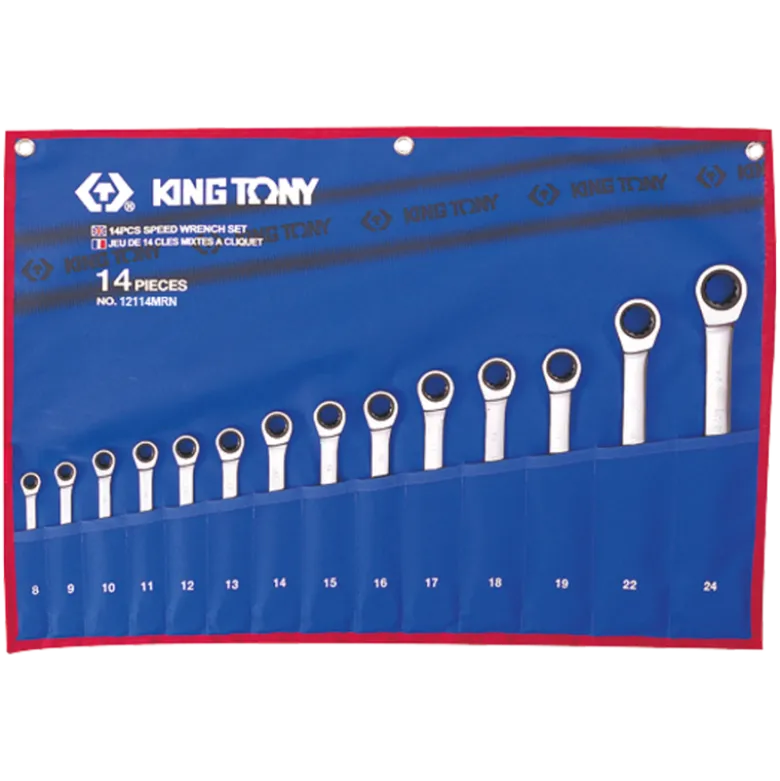 Trousse De 14 Clés Mixtes À Cliquet 8 À 24Mm King Tony - 12114MRN