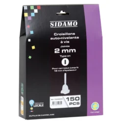 Étui de 150 Croisillons Auto-Nivelants en I à Vis Joint 2mm SIDAMO - 11255934