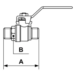 Vanne laiton cylindrique mâle/mâle PN 40 Prevost
